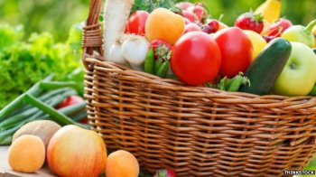 Корзина овощей и фруктов